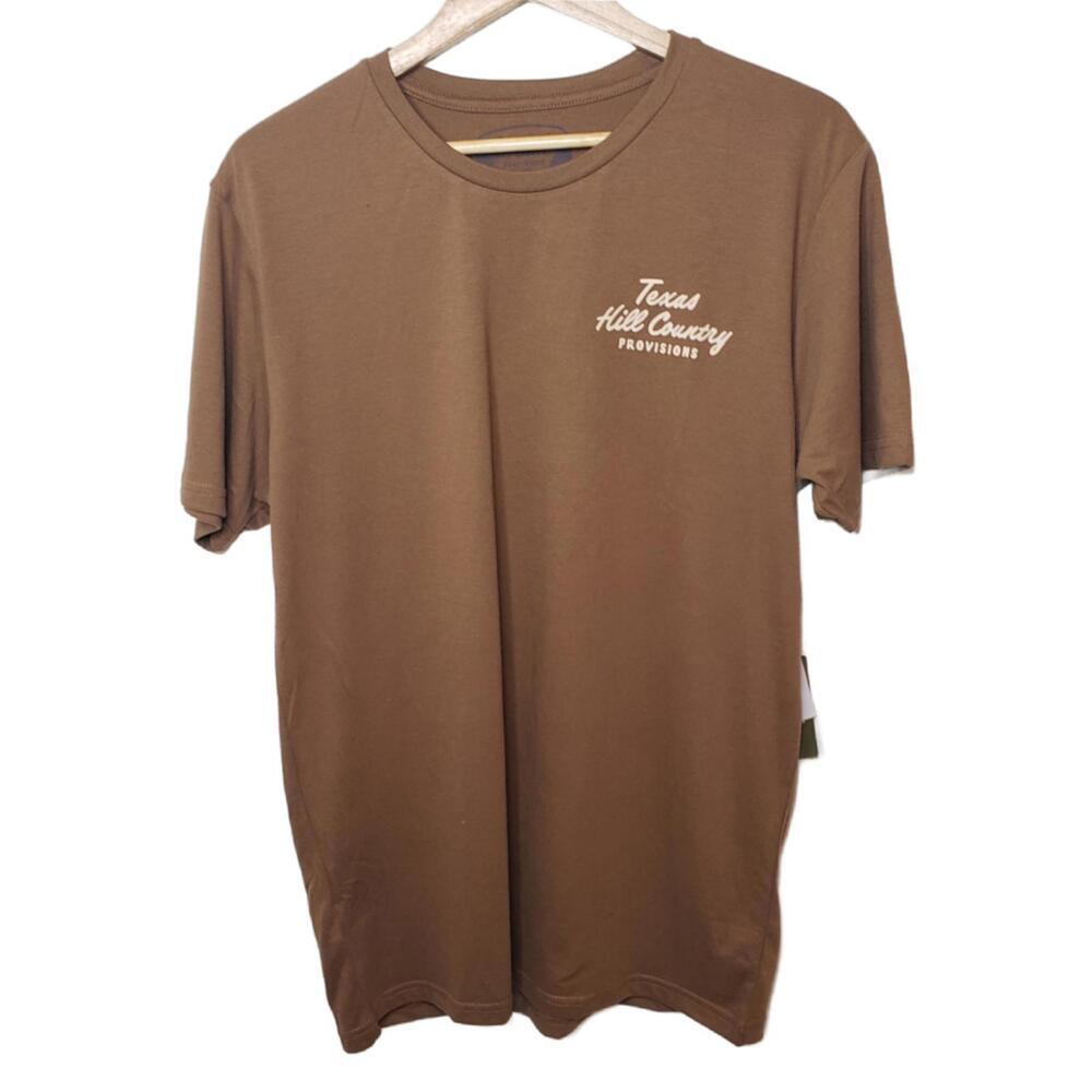 Texas Hill Country Provisions Mens Sz M Brown Feather Grass Western Graphic Tee - Picture 2 of 5
